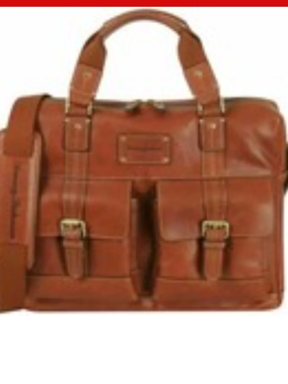 Retired Tommy Bahama Back 9 Leather Briefcase Messenger Bag Cognac like new